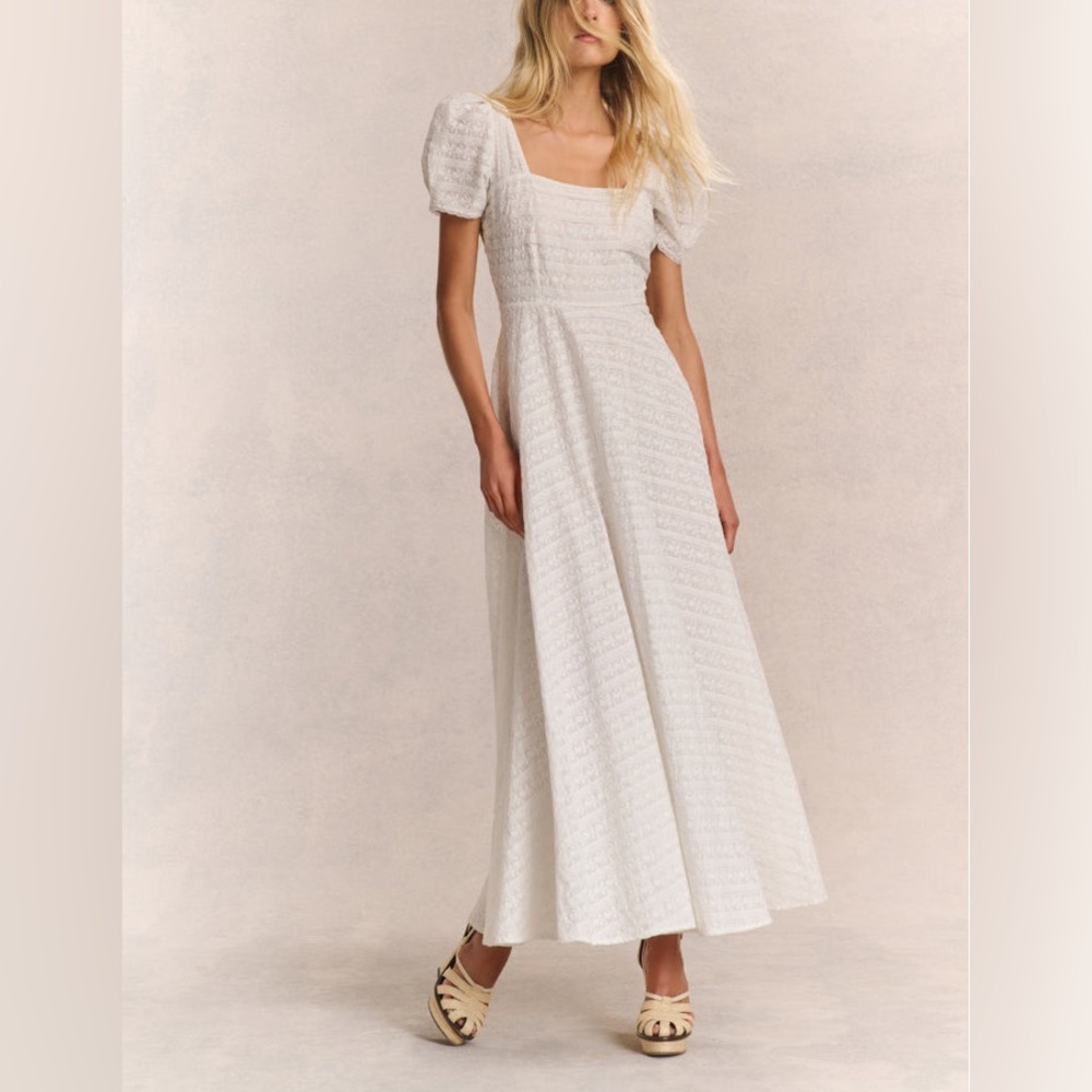 New! LoveShackFancy Ryan Catalina Lace Maxi Dress in Ivory